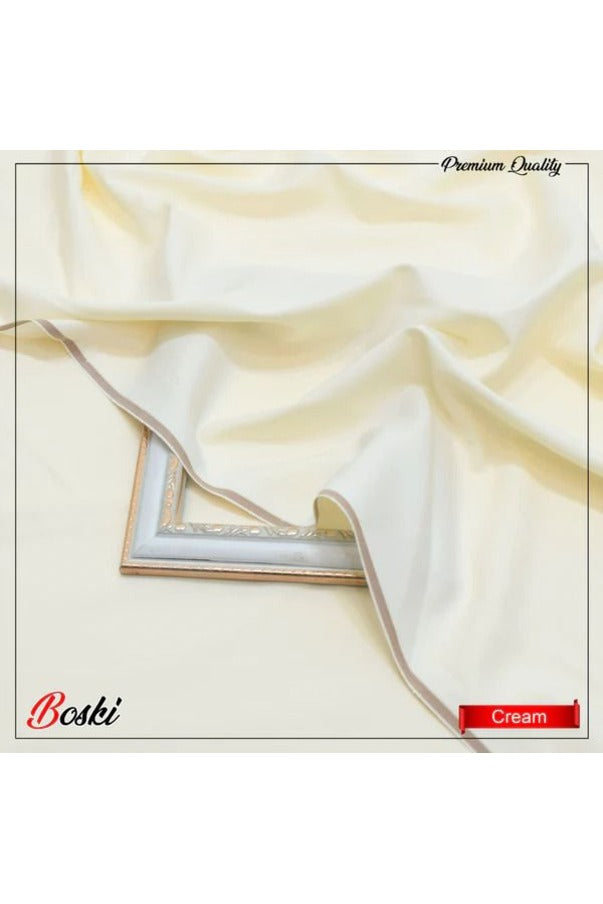 Premium 8 Pond Boski Unstitched ( CREAM )